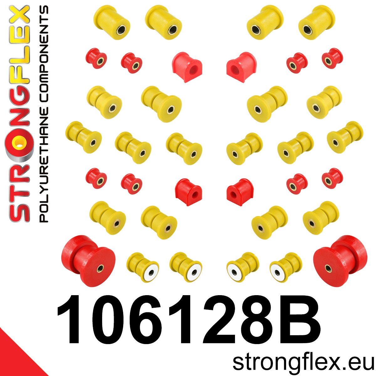 Strongflex 106128B 80ShA full suspension bush kit for Mazda MX-5 NA