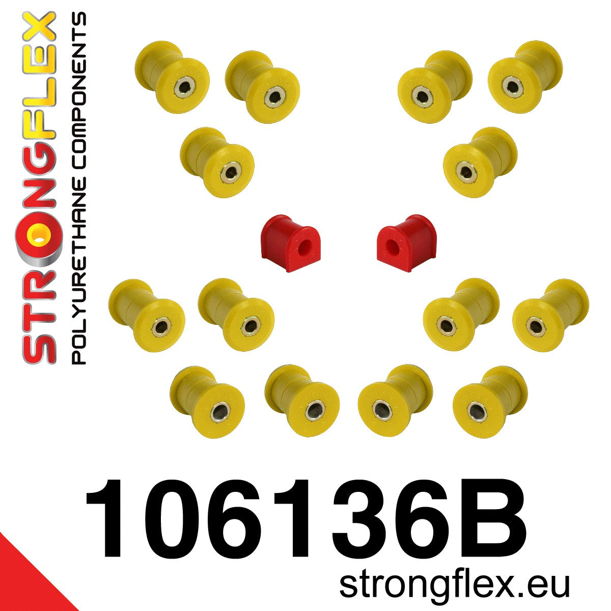 Strongflex 106136B 80ShA rear suspension bush kit for Mazda MX-5 NB