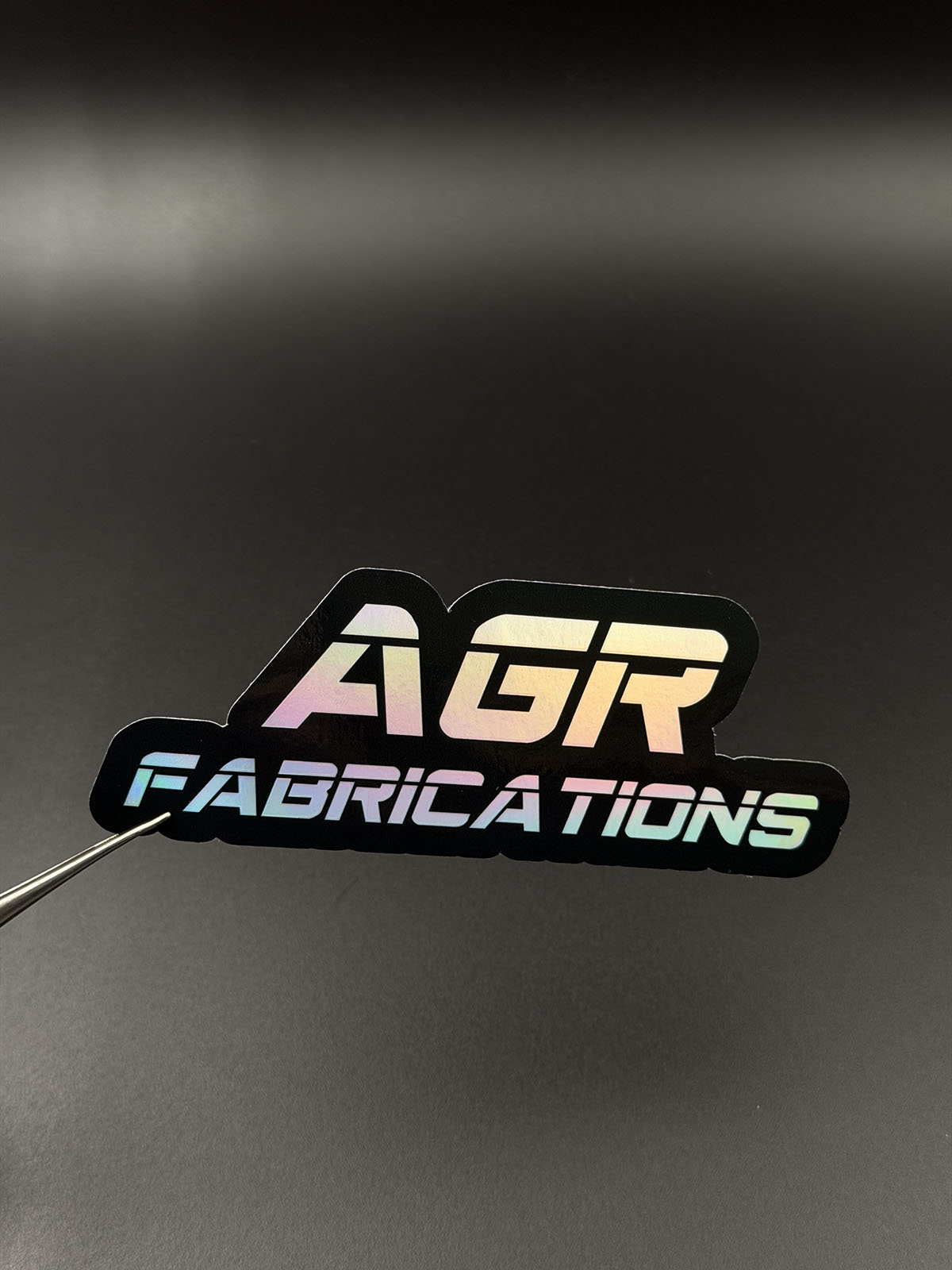 zoomed holographic sticker AGR Fabrications 