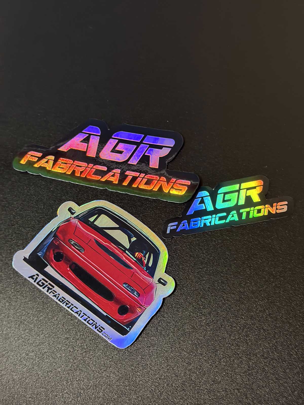 AGR fabrications collection of stickers