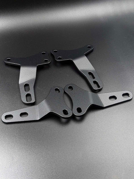 Black hardtop brackets for mazda mx-5 displayed on black background